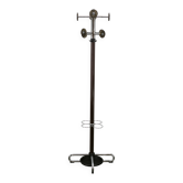Porte-manteau et porte-parapluie en chrome de l'ère spatiale italienne des années 1970 par Cazzaro