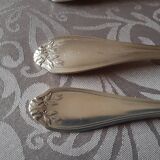 Art nouveau housewife, 48 pieces, 24 guests, foliage model, silver metal