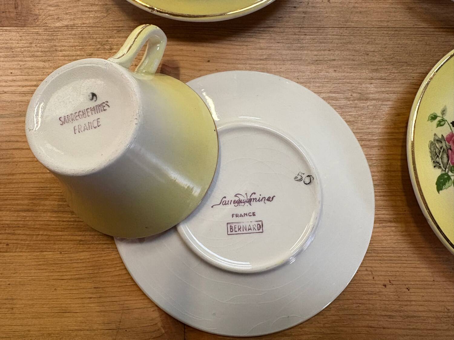 Vintage coffee service Sarreguemines "Bernard"