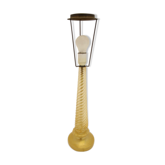 Murano golden twisted lamp base 50 cm
