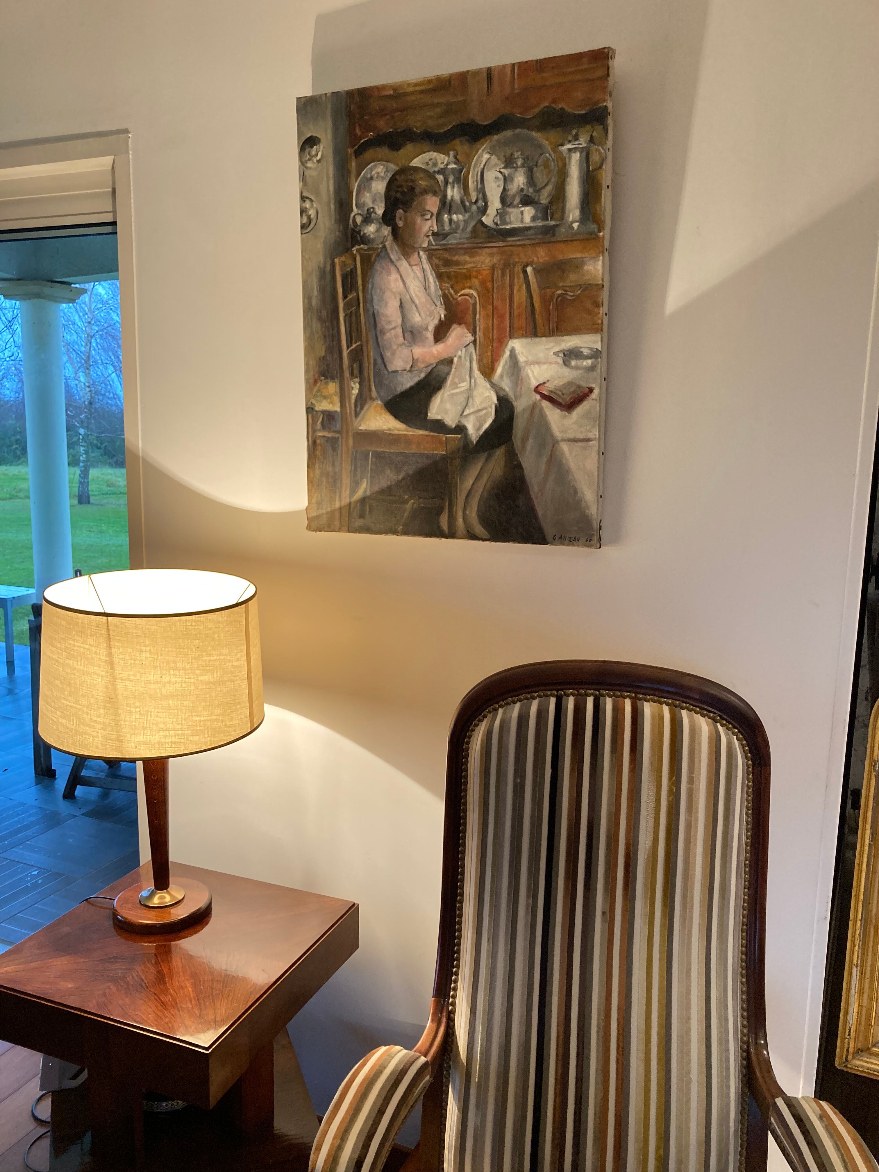 Oil on canvas scene of life