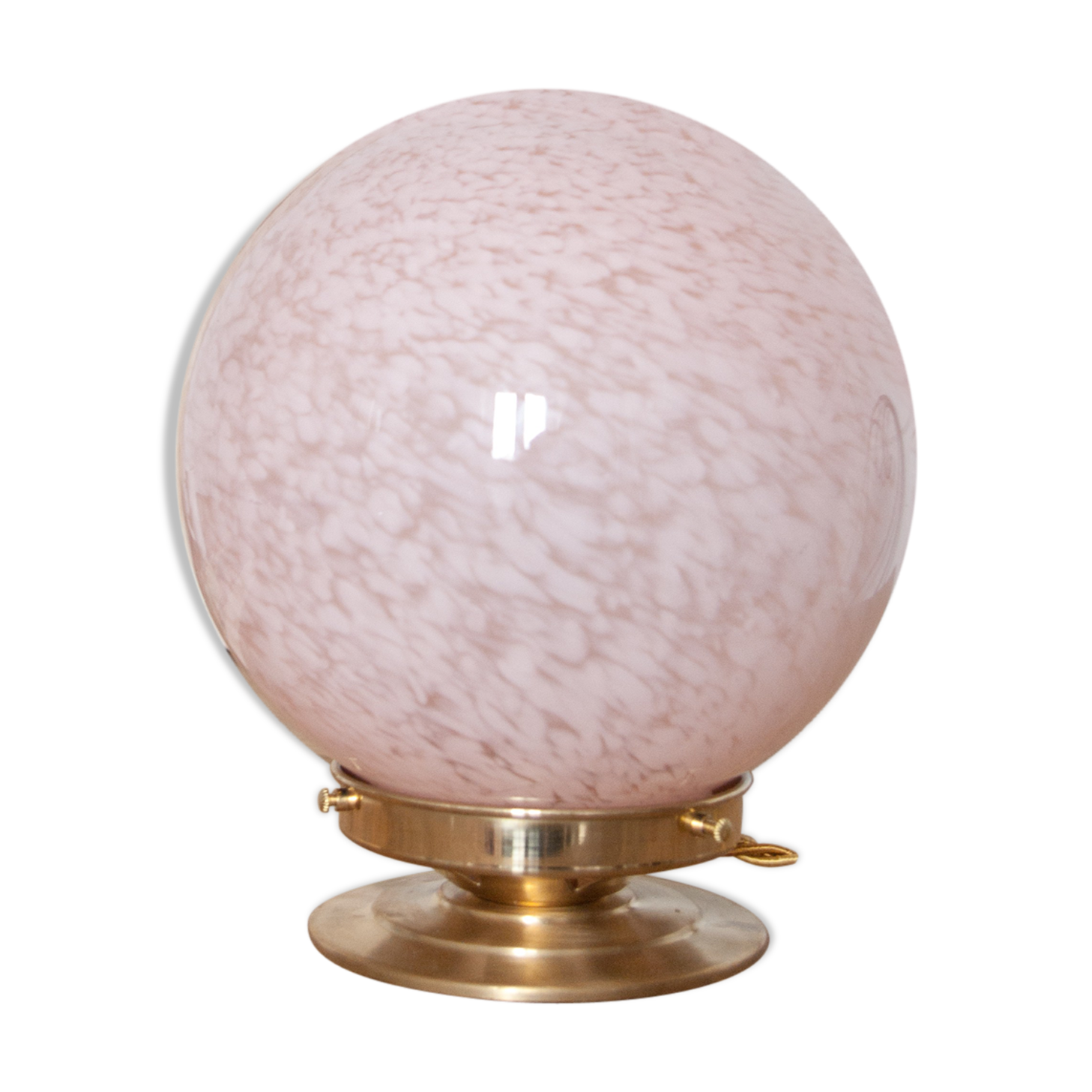 Table lamp - pink antique globe
