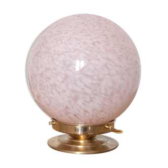 Table lamp - pink antique globe