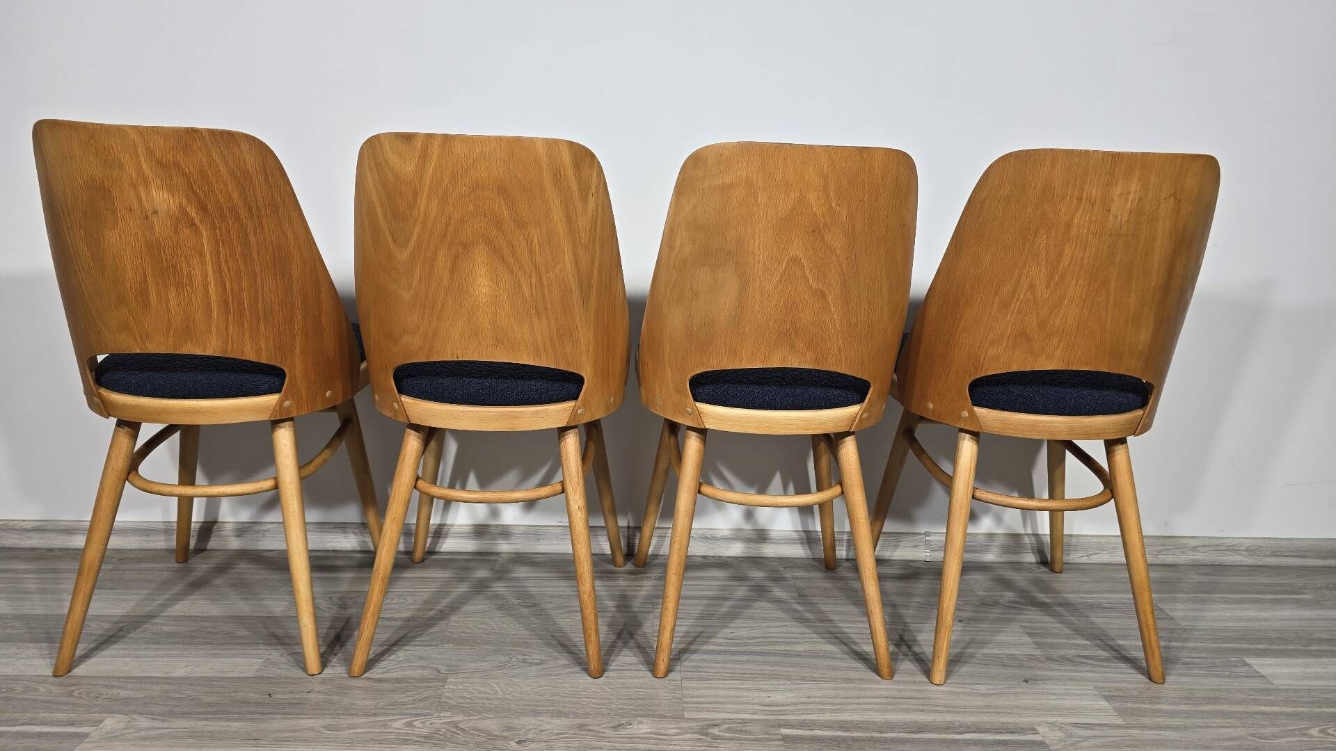 Dining Chairs by Radomir Hoffman for Ton, 1950s, Set of 4