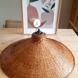 Vintage wicker pendant lamp
