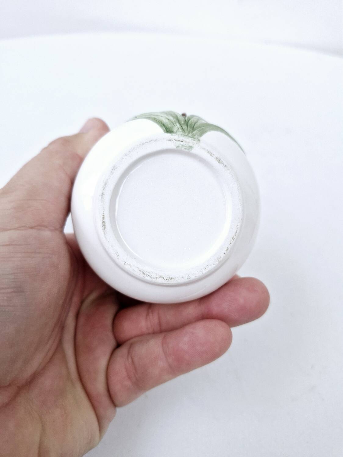 Vintage ceramic tea set barbotine duck reeds hand painted