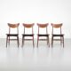4 chaises en teck, Danemark, 1960