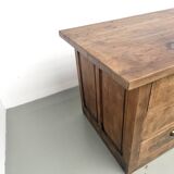 Solid oak trade counter, six drawers, France, circa 1920.