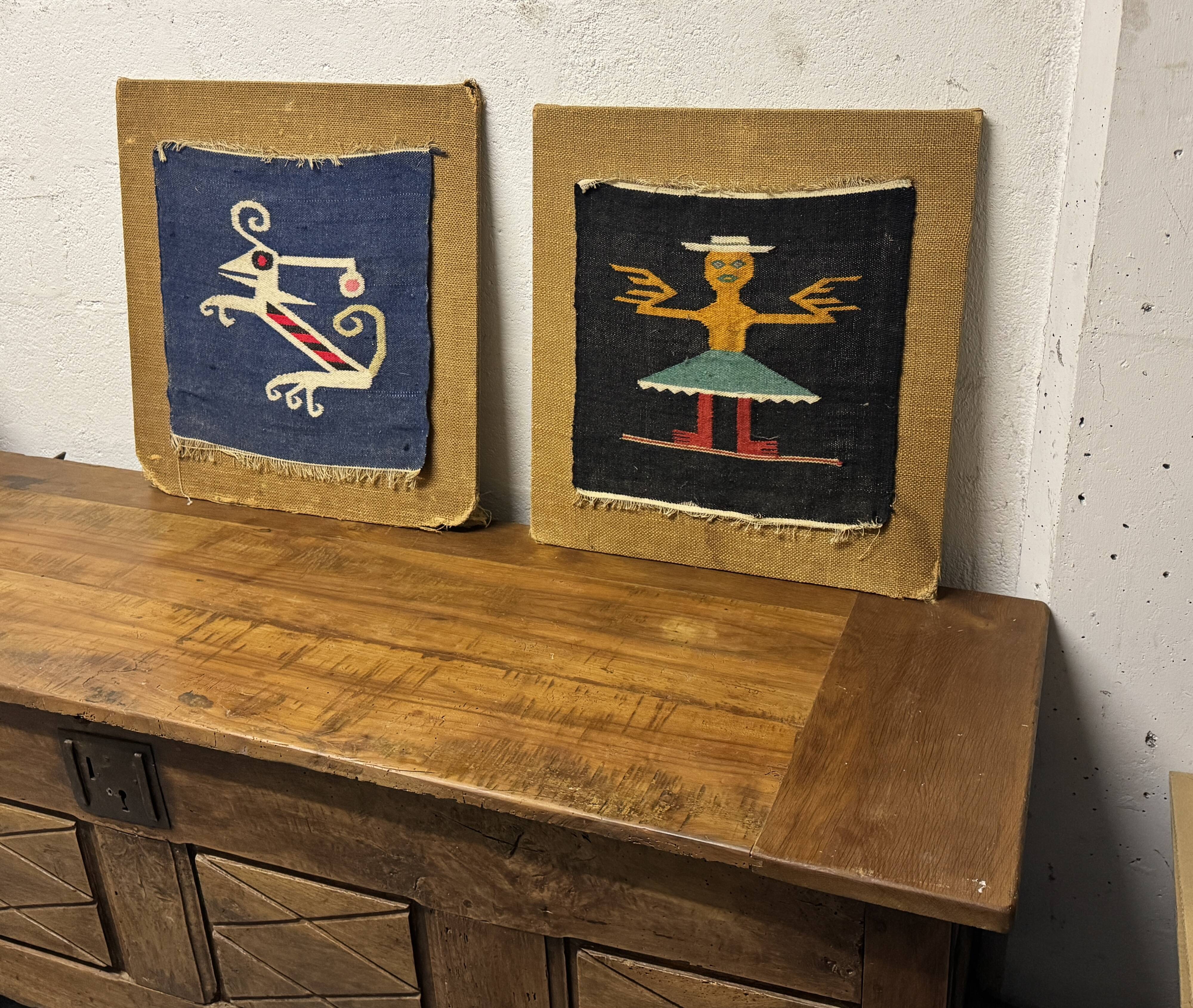 Paire de tapisseries andines, début 20ème siècle