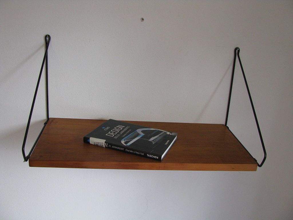 Étagère murale vintage bois 1960