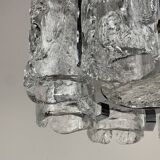 Vintage Ice Murano Chandelier by AV Mazzega, Italy, 1970s