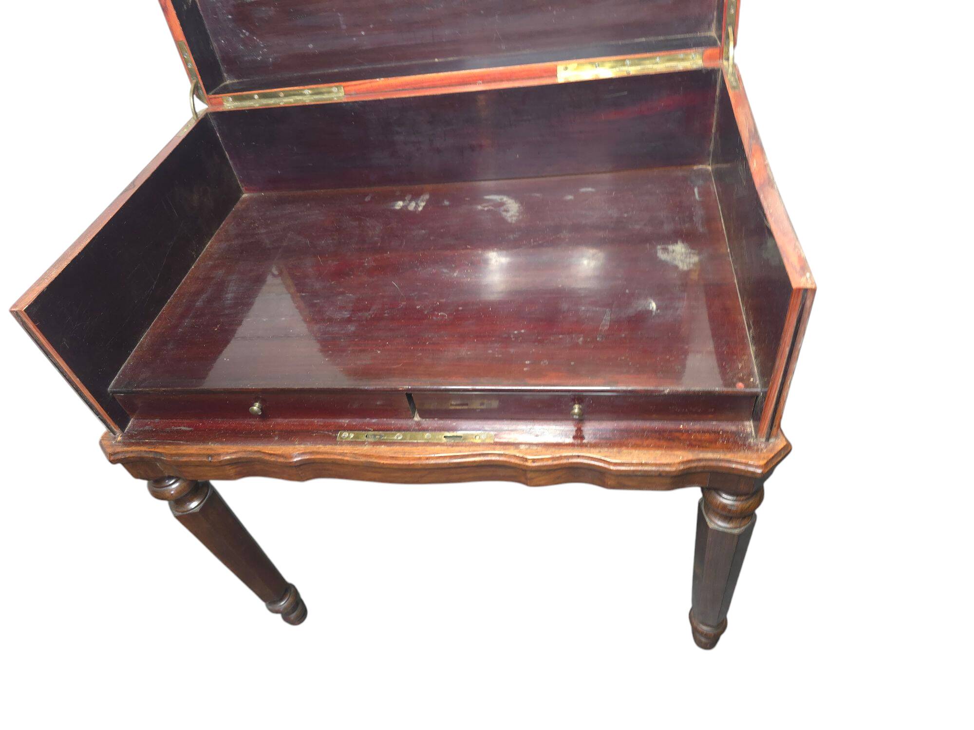 Marquetry silverware cabinet