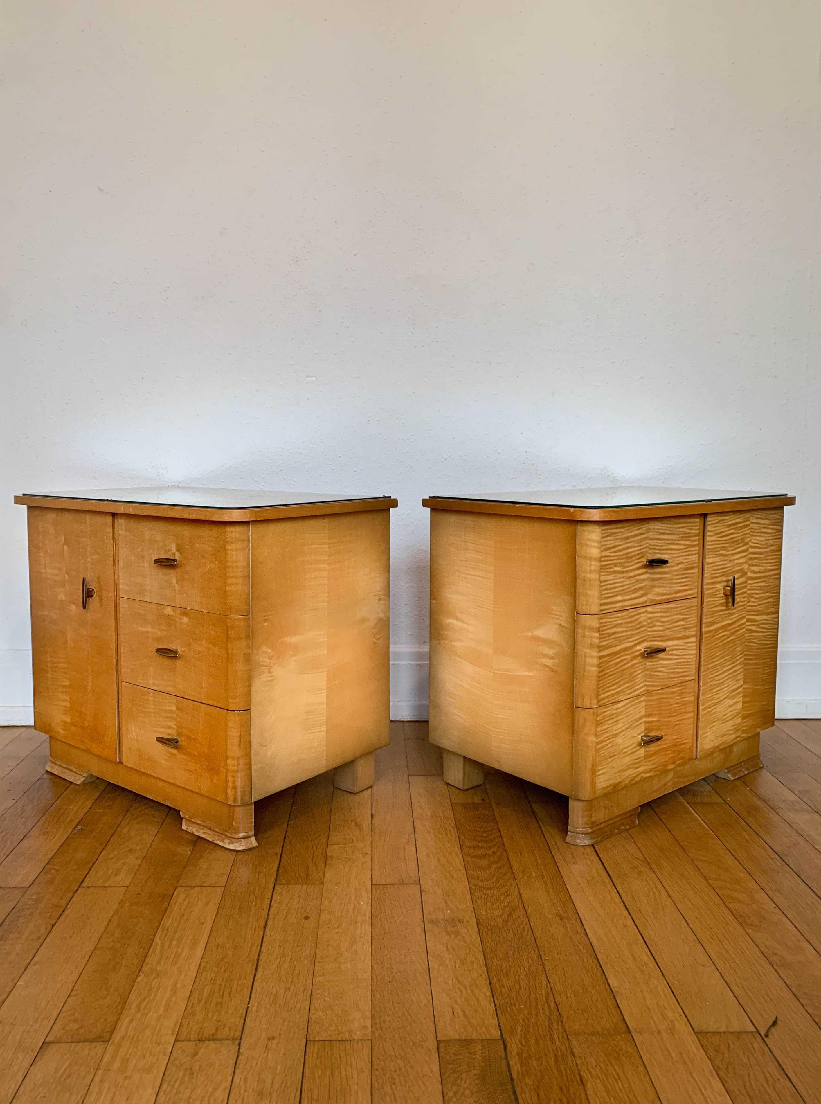 Pair of vintage 50s bedside tables