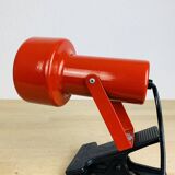 Vintage red clamp spotlight wall light