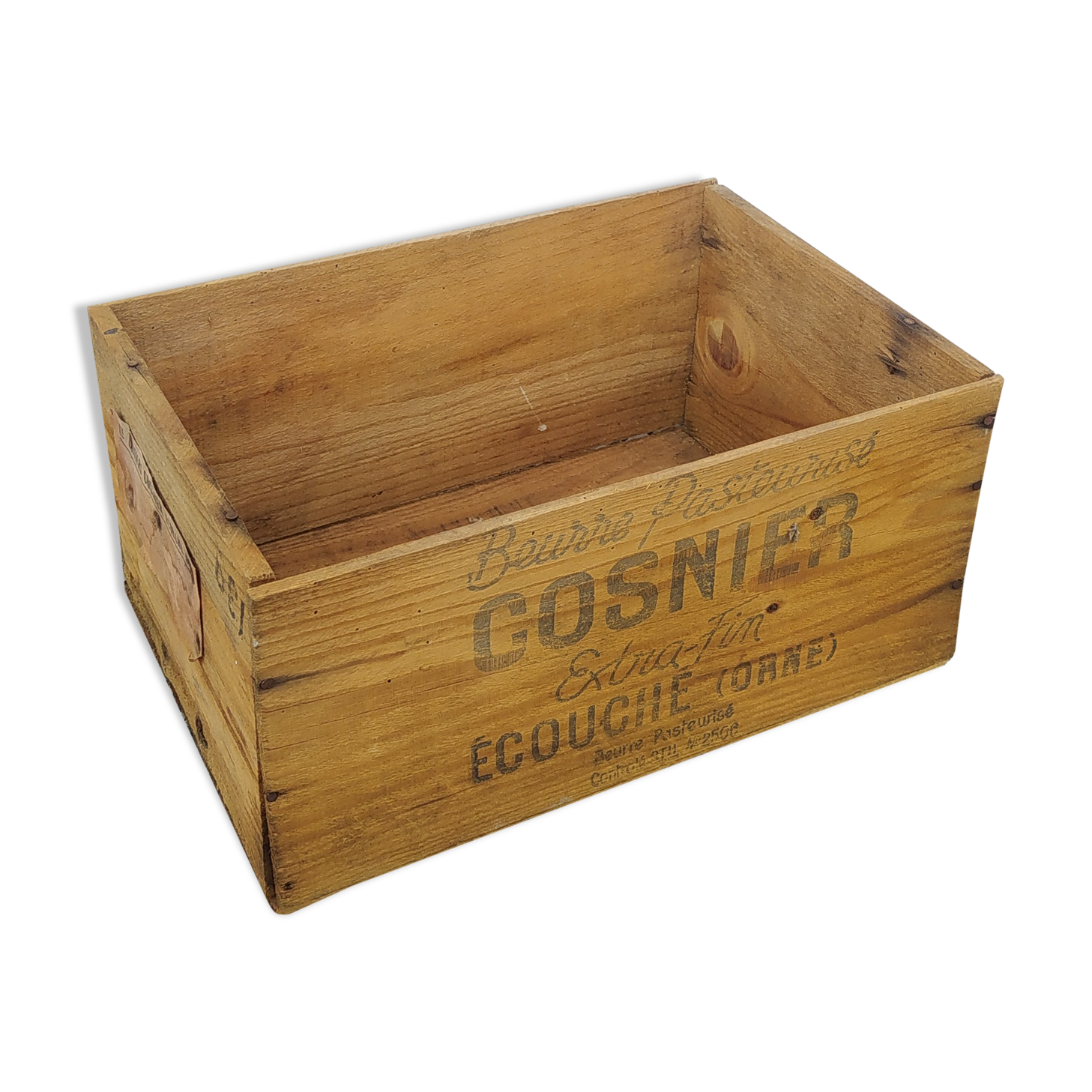 Vintage wooden box / box of beurre Cosnier