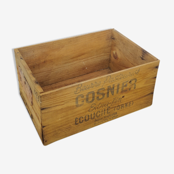 Vintage wooden box / box of beurre Cosnier