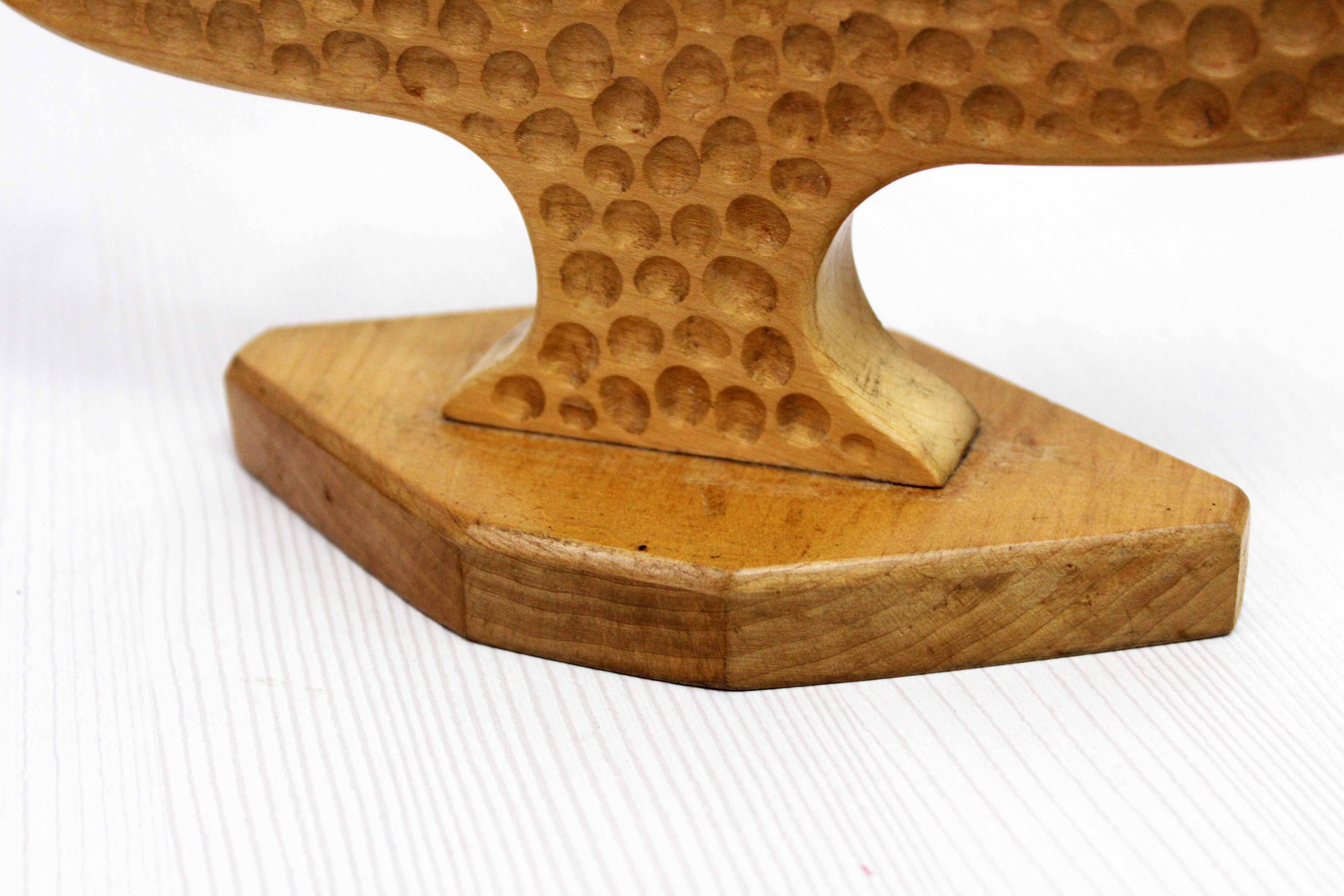 Pair of anthroposophical wooden candlesticks