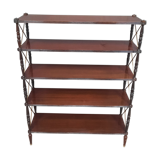 Five-tray floor in varnished mahogany