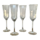 4 flûtes à champagne «octime » LUMINARC France vintage 