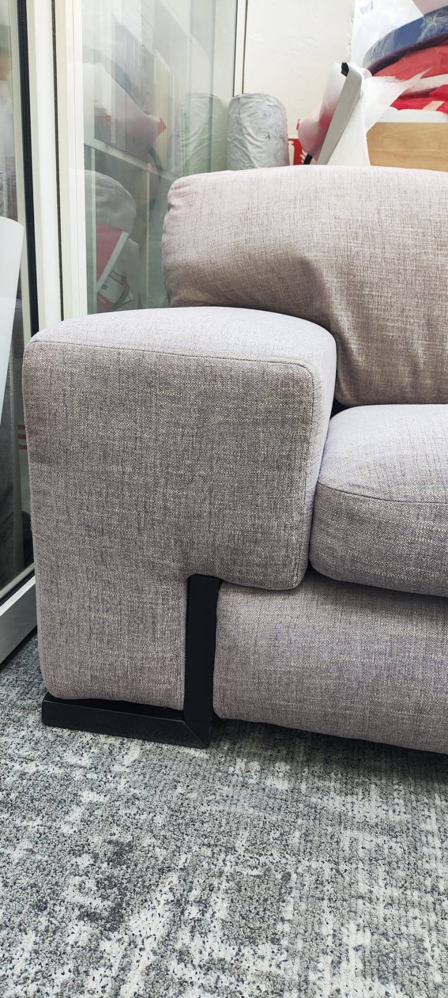 Beige 3-seater sofa, fully renovated.