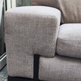 Beige 3-seater sofa, fully renovated.