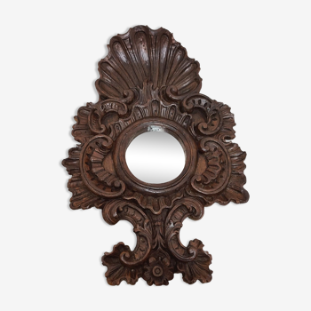 Carved wooden mirror. Spain, 1940s.