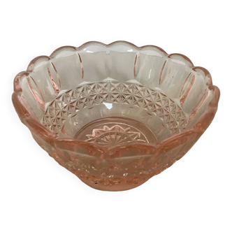 Baguier vide poche en verre rose