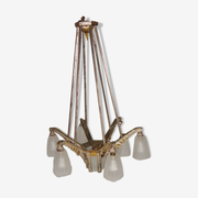 Art deco bronze chandelier from 1920/30