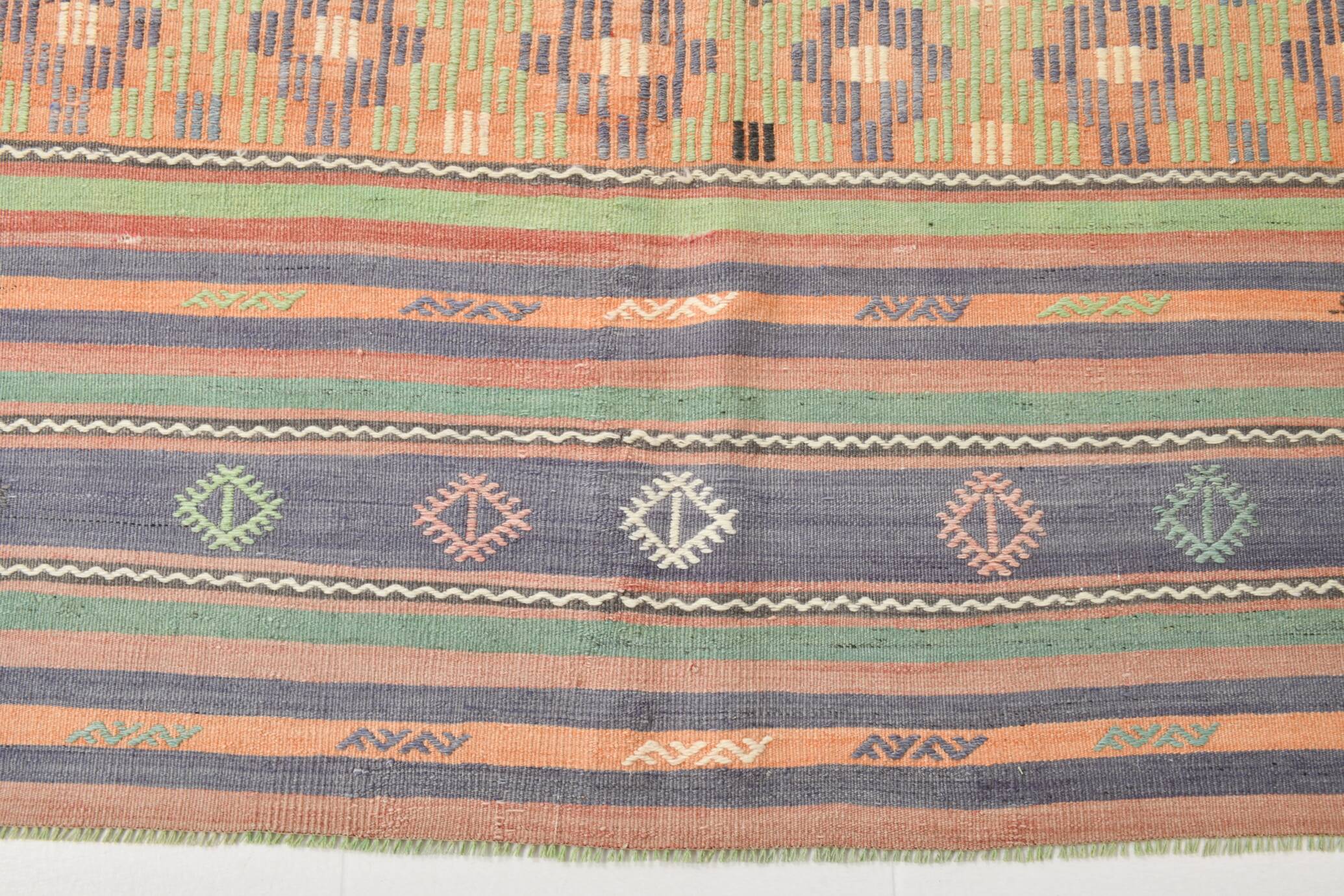 6x9 Modern Vintage Kilim Rug, 180x282Cm