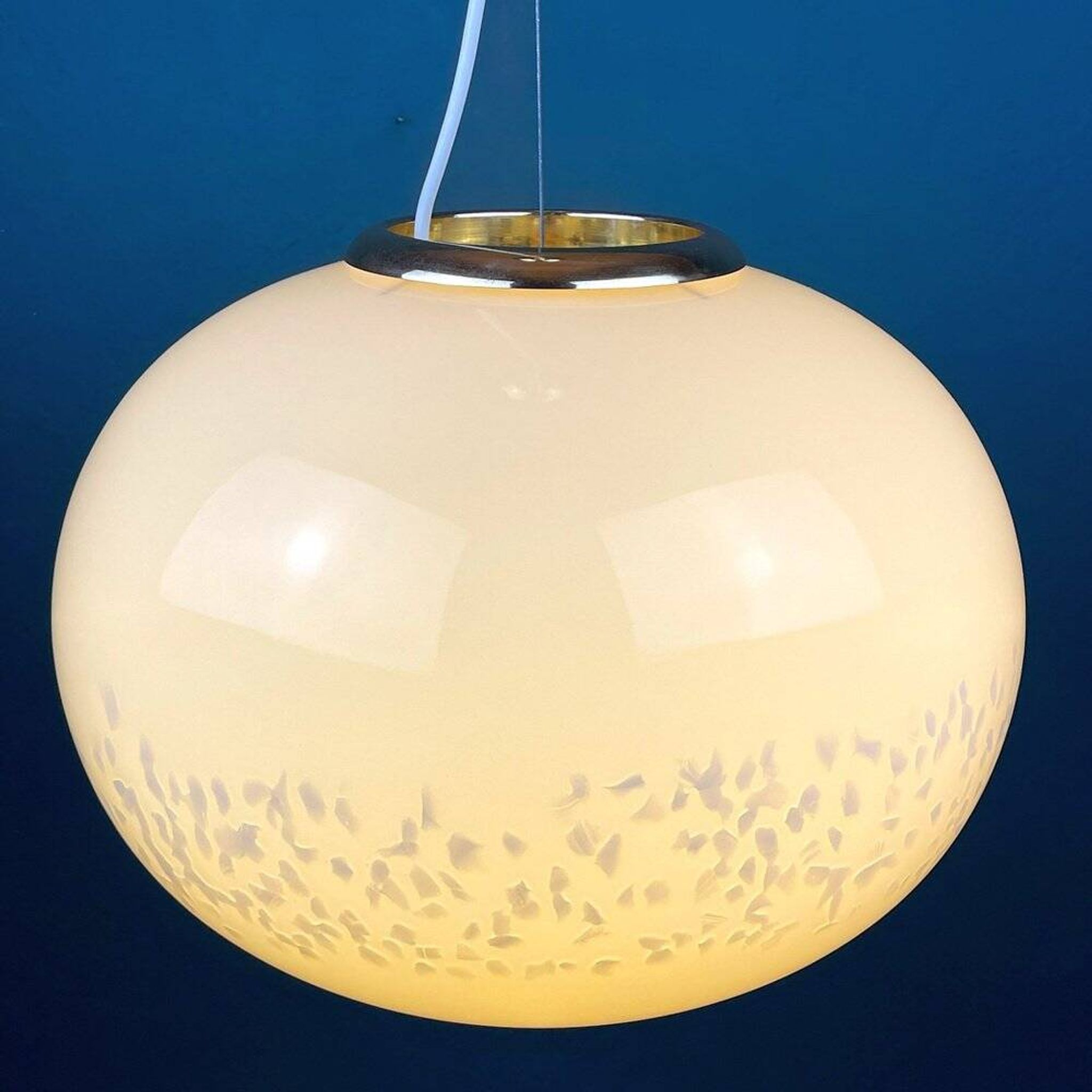 Suspension Murano Beige Italian from Murano glass, 1970s