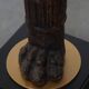 Hand-Carved Antique Wooden Floor Lamp with Lion Head