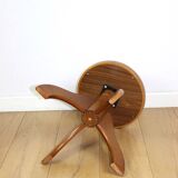 Adjustable vintage round piano stool