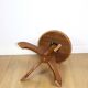 Adjustable vintage round piano stool