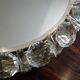 Illuminated round crystal glass mirror from Palwa, West-Germany 1950s