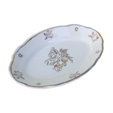 Plat ovale doré, Digoin Sarreguemines