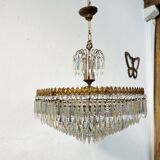 Vintage chandelier 8 lights and brass