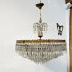 Vintage chandelier 8 lights and brass