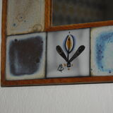 Ceramic mirror 70s - 26x26cm