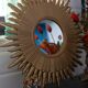 Miroir vintage soleil doré italien des années 1960