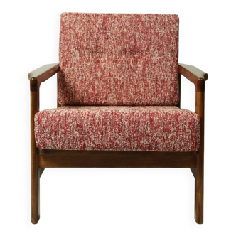 Fauteuil scandinave rétro design chair crabe rouge 1965 fauteuil en bois de salon milieu de siècle style Boho