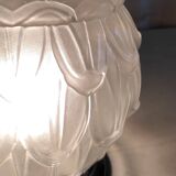 Plafonnier, lampe à poser de style Art déco en verre et aluminium, milieu XXème