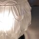 Art Deco style ceiling or table lamp in glass and aluminum - mid-20th century