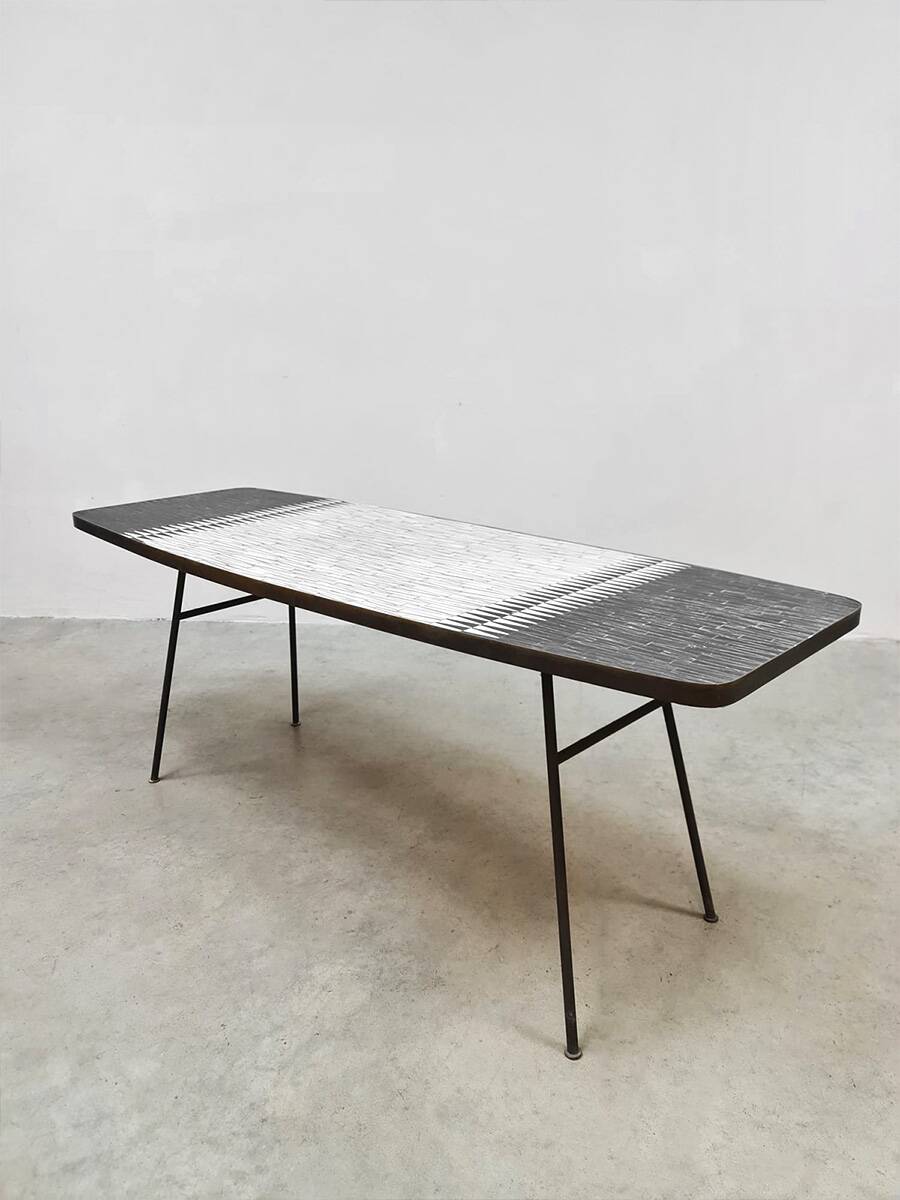 Vintage sculptural mosaic coffee table