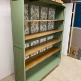 Sage green bookcase