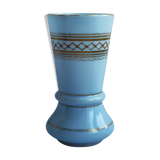 19th century blue opaline vase 15 cm