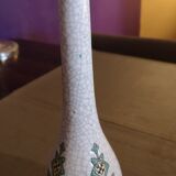 Cracked ceramic soliflore vase and Longwy enamels - Art Deco - 1930s