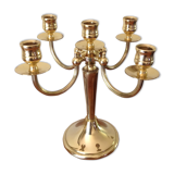 Antique bronze candlestick gilt brass 5 candles