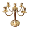 Antique bronze candlestick gilt brass 5 candles