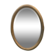 Bevelled golden oval mirror, 79 x 59 cm