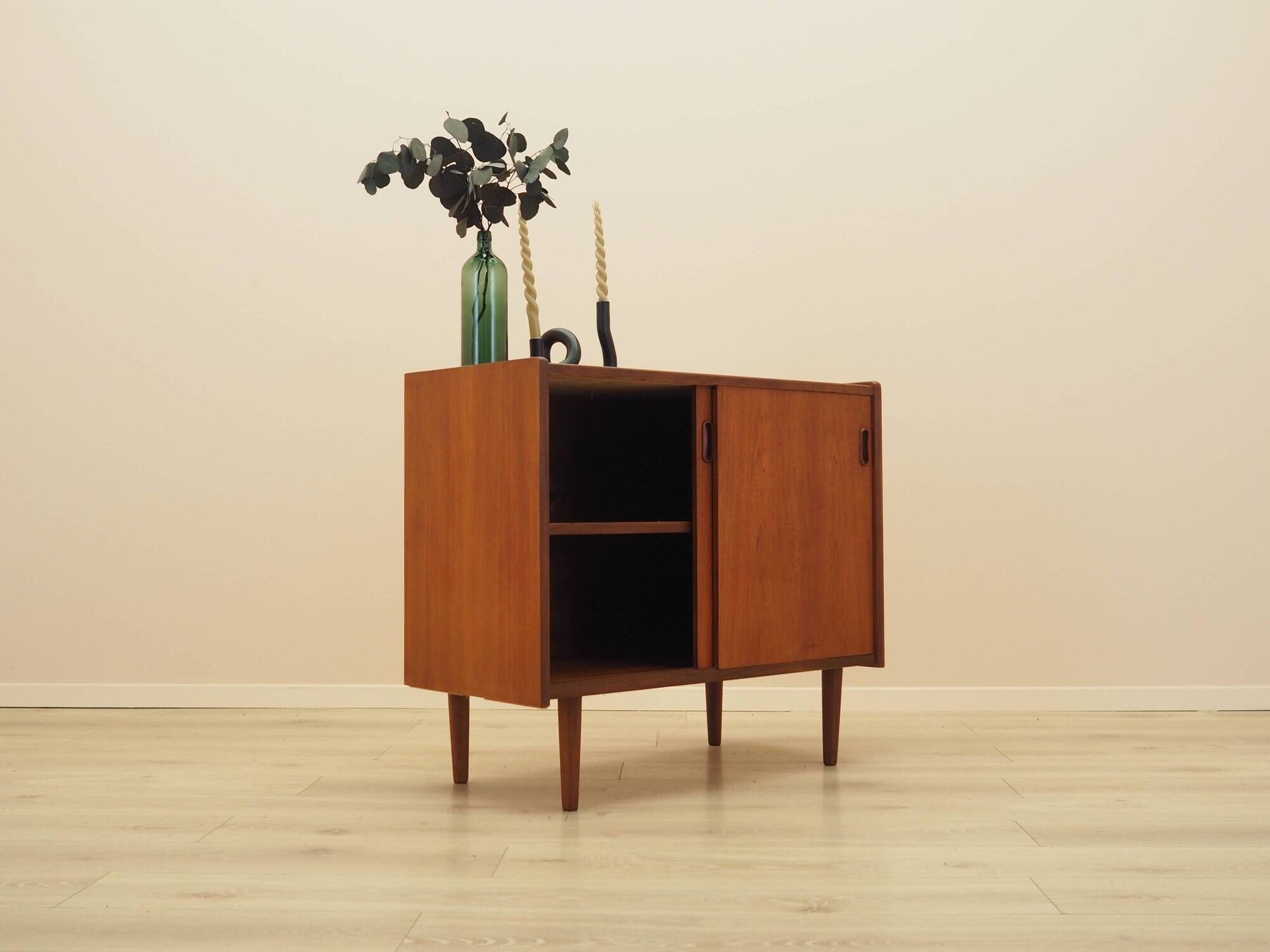 Danish Teak Cabinet with Sliding Doors, 1970s